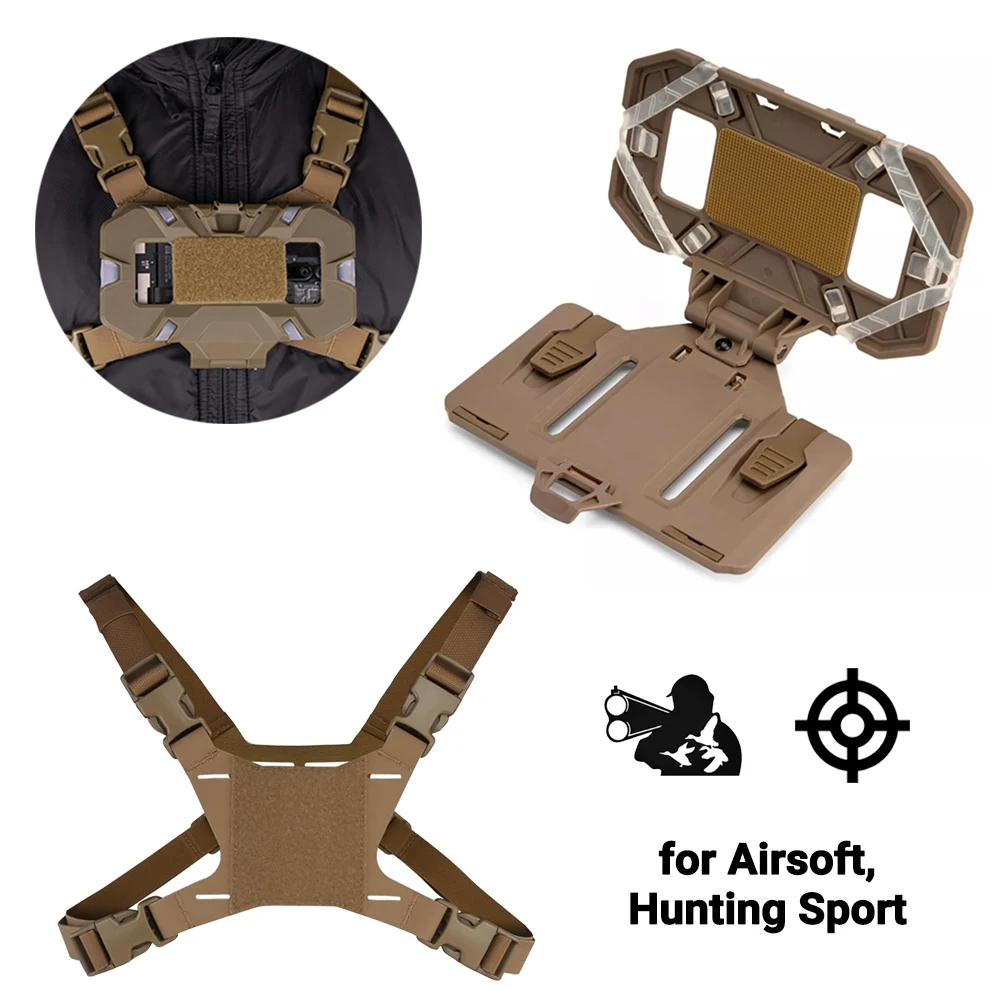 Funda MOLLE para smartphone con correa y clip de pecho táctico - imagen 2