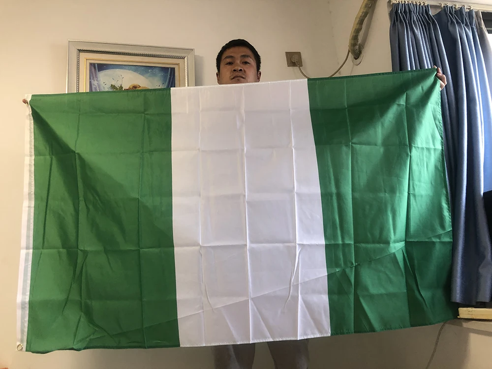 Bandera de Nigeria verde y blanca para interior y exterior - imagen 4