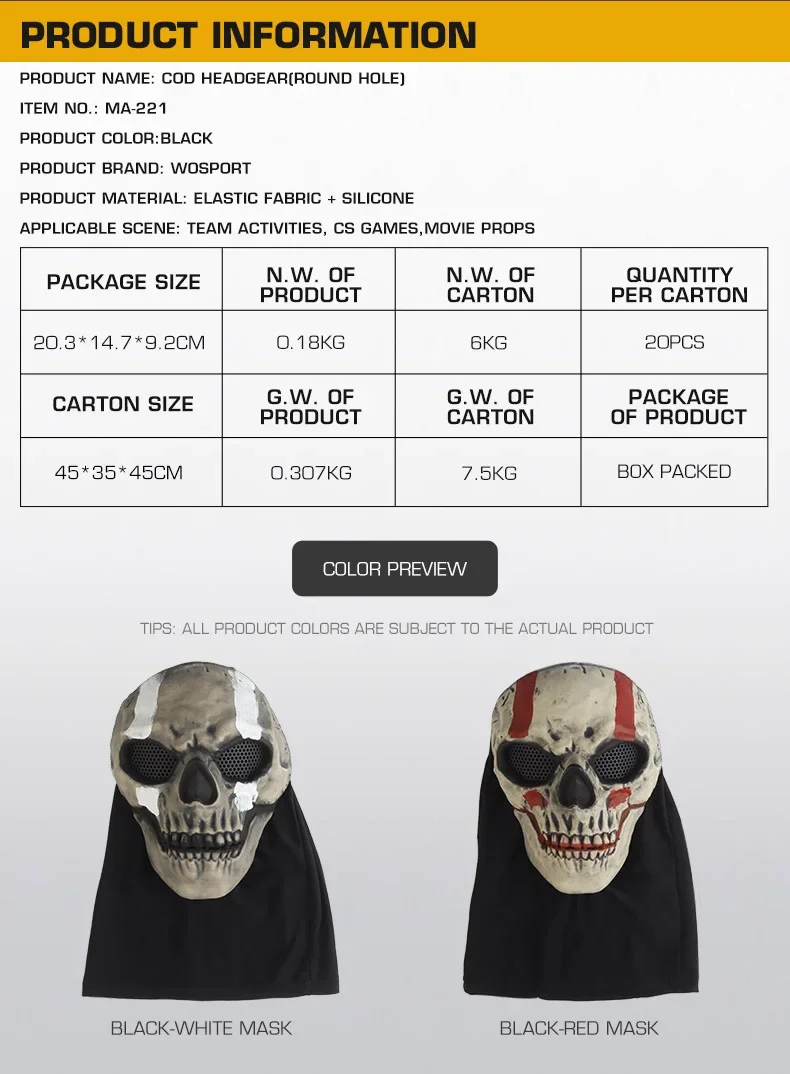 Colores disponibles (negro/rojo y negro/blanco)