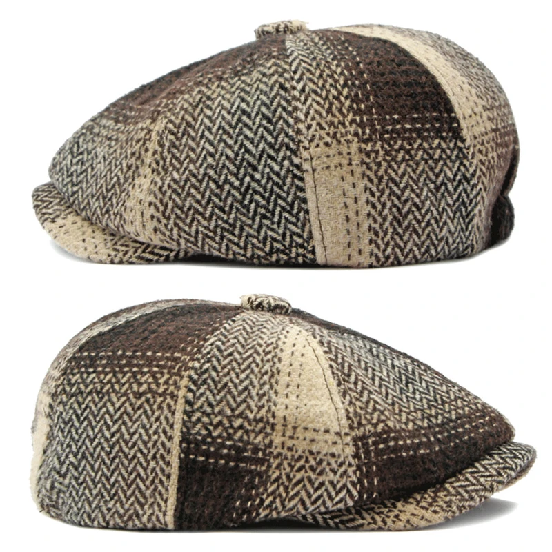 Gorra plana de espiga unisex estilo octogonal - imagen 2