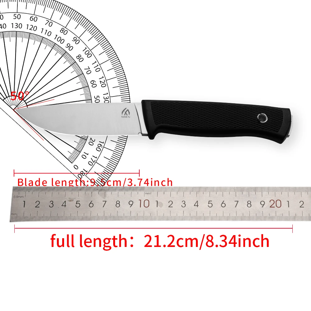 Cuchillo fijo táctico con mango G10 y funda de supervivencia - imagen 5