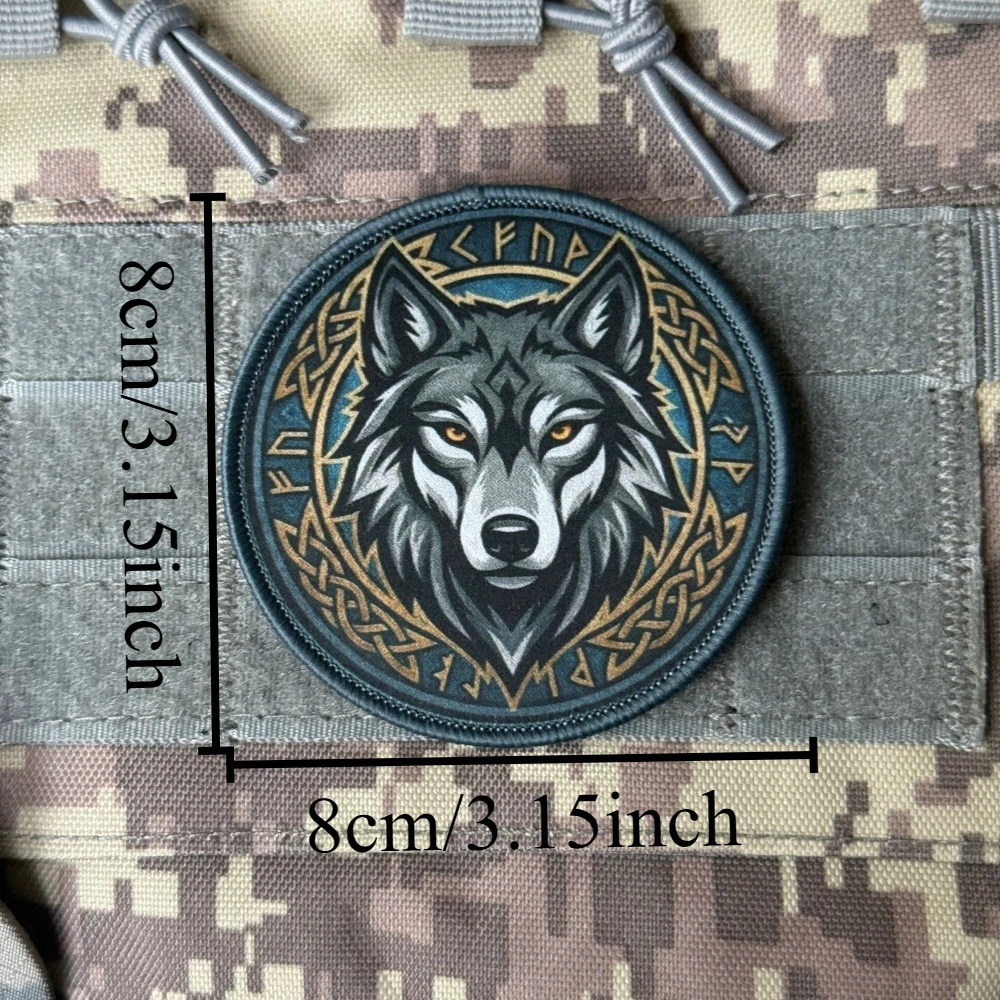 Parche táctico de lobo con Velcro gancho y bucle para airsoft - imagen 5