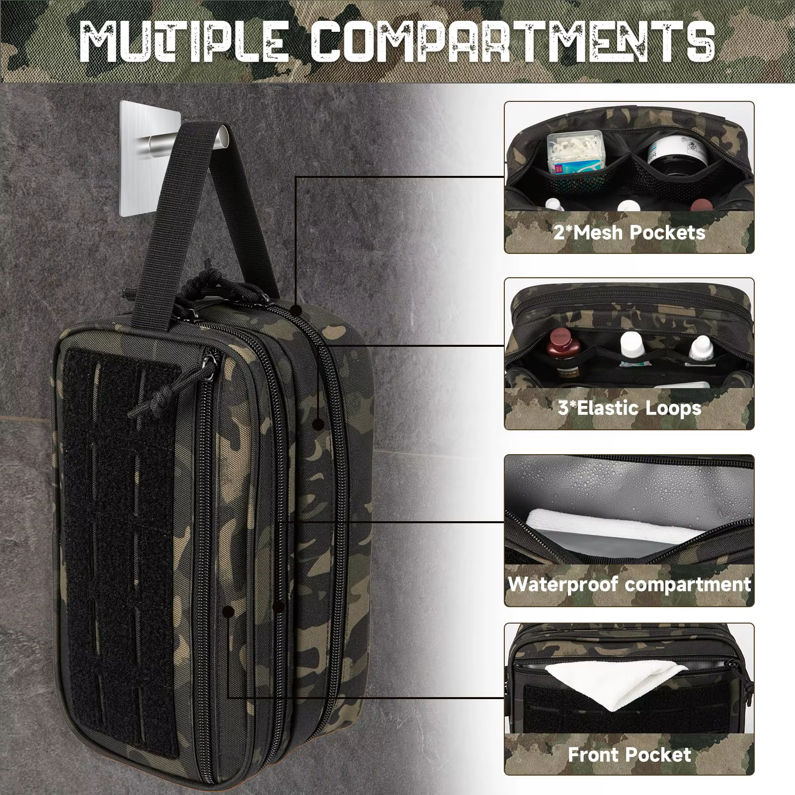 Neceser táctico Modular EDC ripstop – Organizador impermeable - imagen 4
