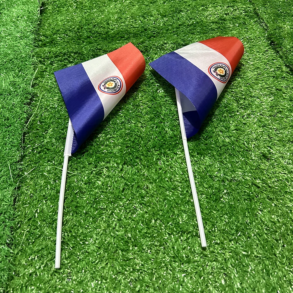 Bandera de Paraguay con asta para colgar, decoración y eventos - imagen 4