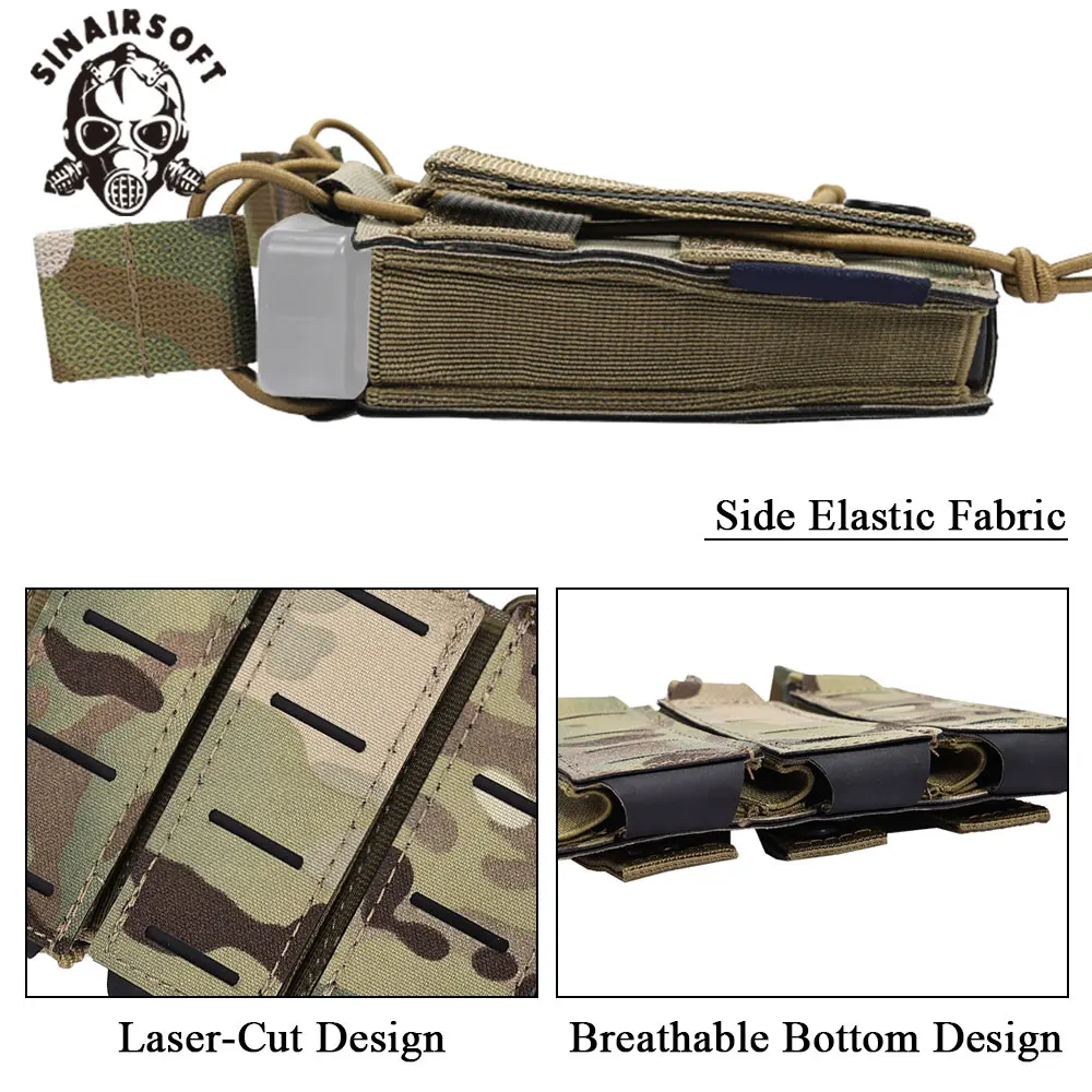 SINAIROSTF Bolsa táctica MOLLE para cargadores con cordón elástico - imagen 5