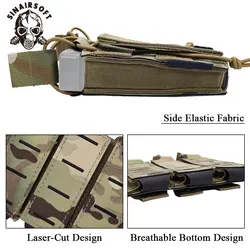 SINAIROSTF Bolsa táctica MOLLE para cargadores con cordón elástico