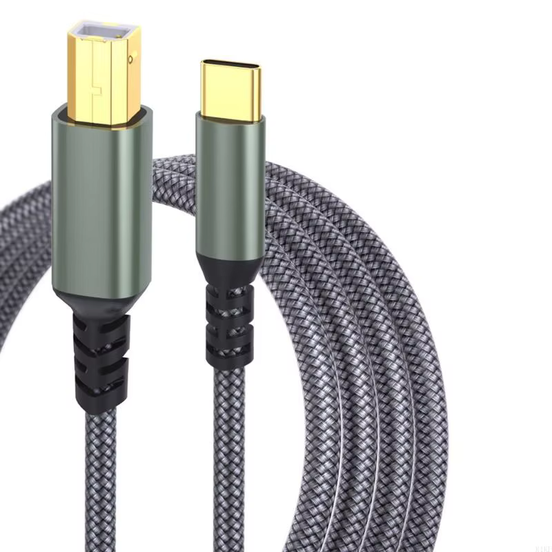Conectores USB Type-C y USB-B del cable para periféricos
