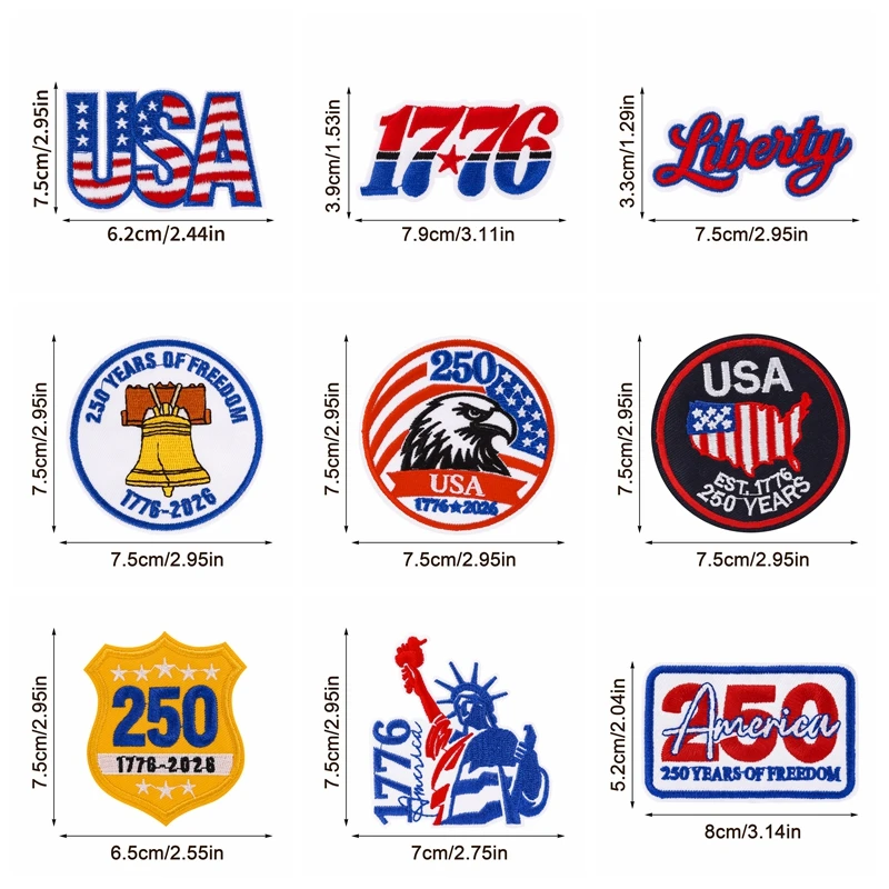 Parche bordado termoadhesivo logo Estados Unidos – para gorra