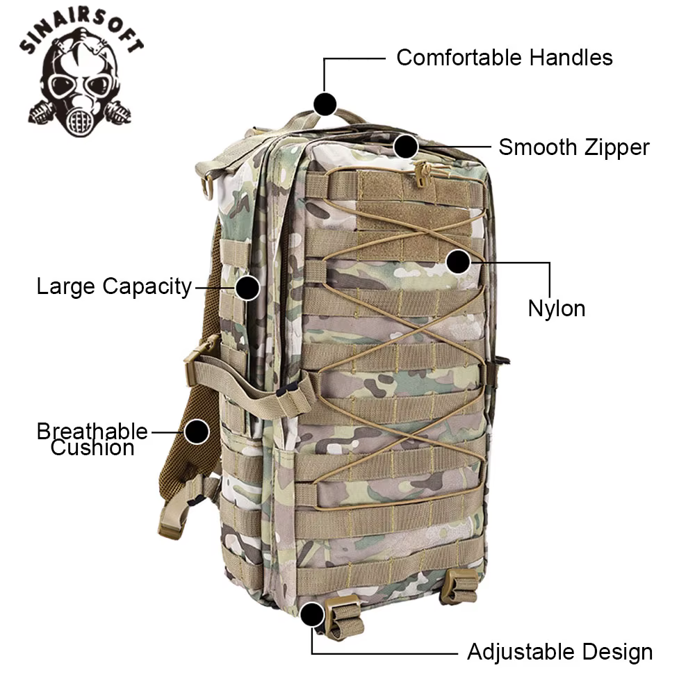 Mochila táctica verde ranger vista lateral