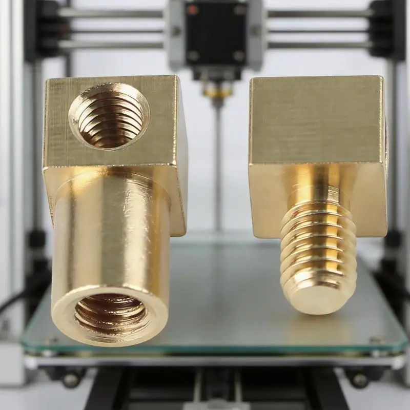 Conector ángulo recto termofusible metálico para impresora 3D - imagen 2