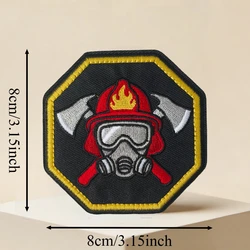 Parche táctico bordado bombero insignia con gancho y bucle