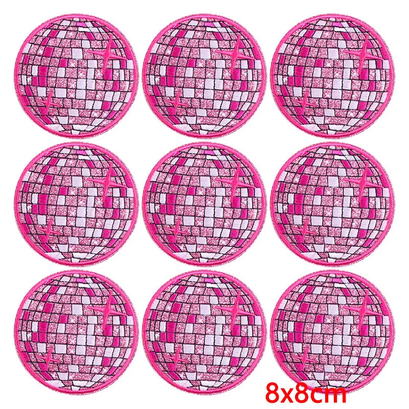 Parche bordado termoadhesivo bola de discoteca – para ropa y sombreros - imagen 3