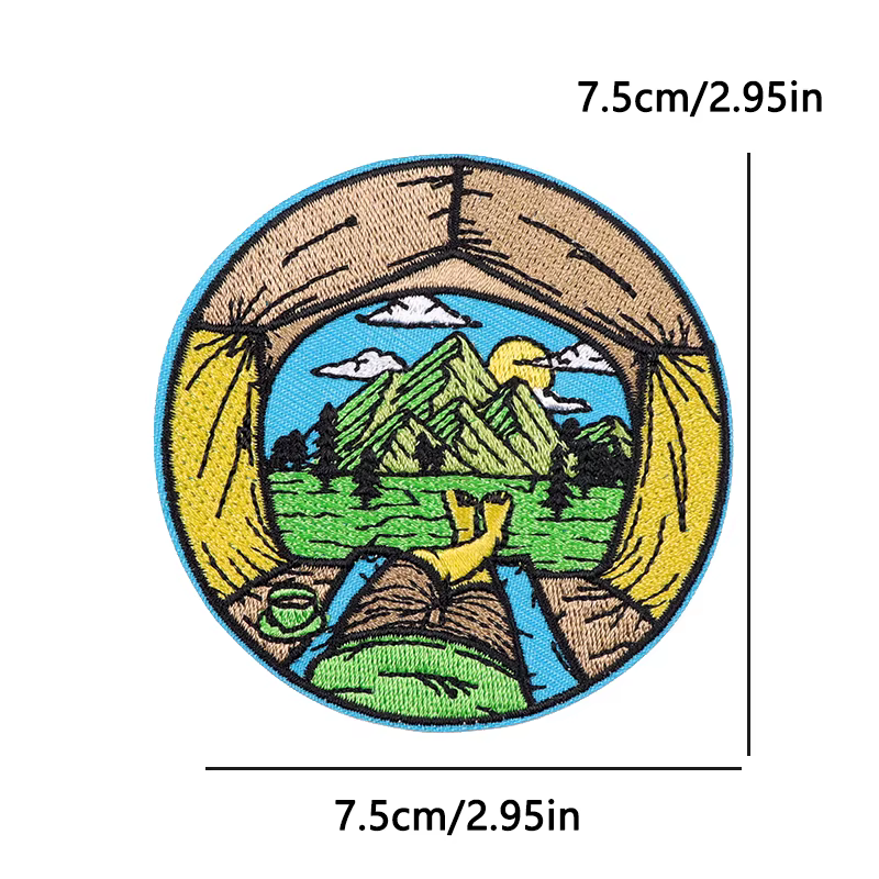 Diseño bordado para exterior y camping