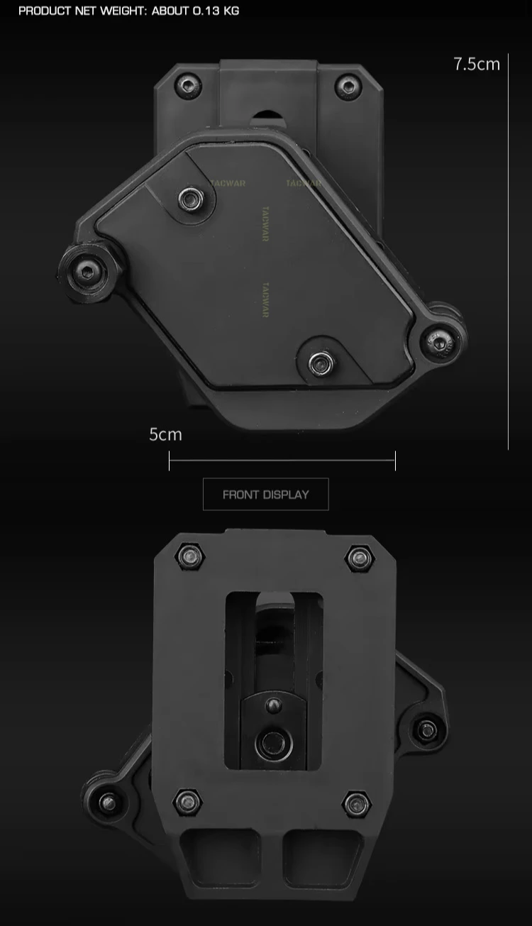 Vista de la funda para airsoft en configuración de competición