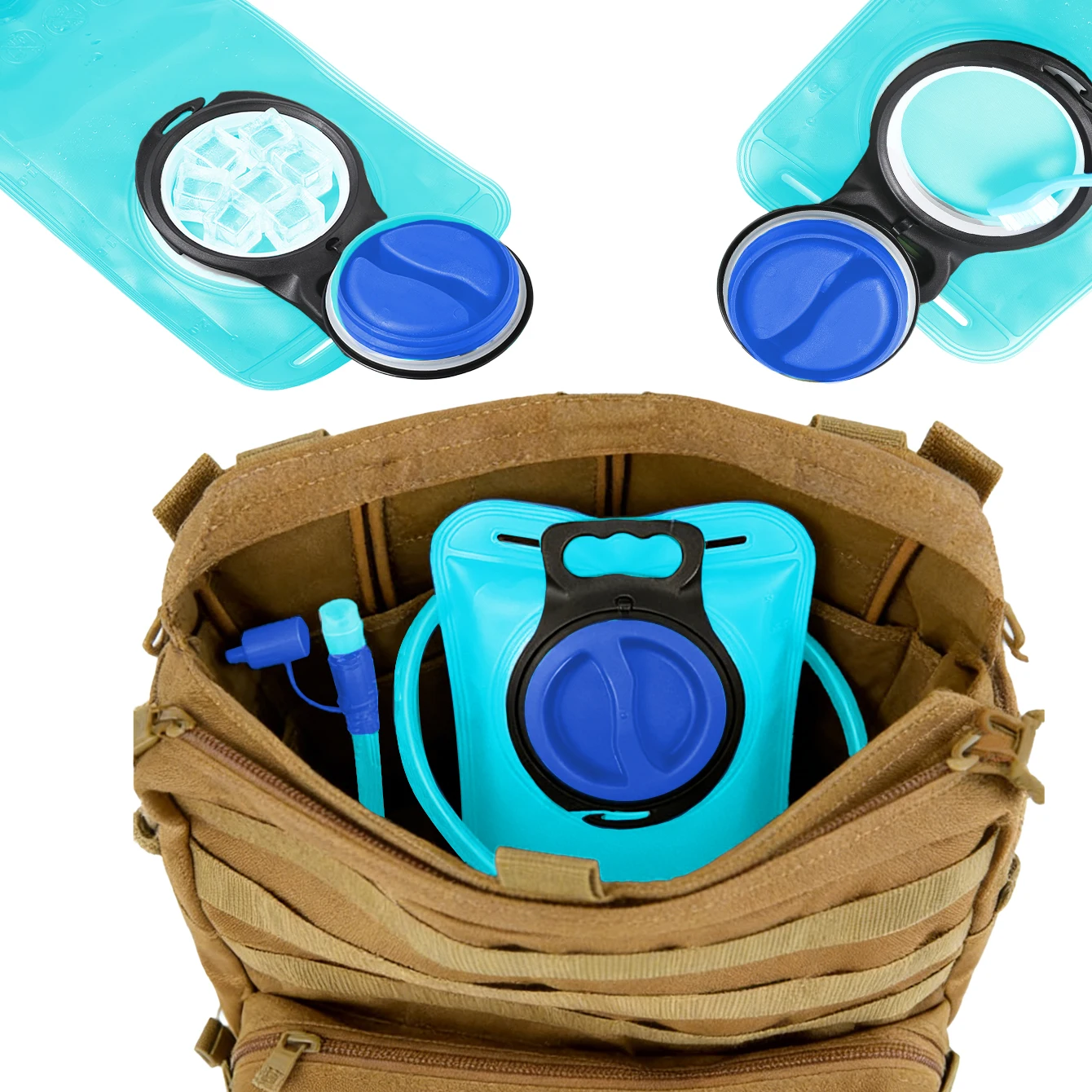 Bolsa de hidratación blanda con accesorios y sistema MOLLE - imagen 3