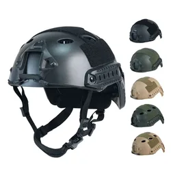 Casco táctico FAST airsoft de ABS reforzado para tiro y aire libre