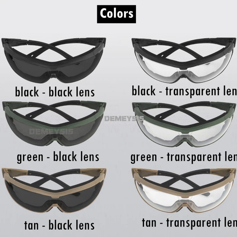 Gafas de airsoft con protección UV y lentes deportivas