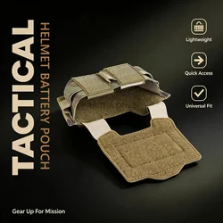 Bolsa táctica trasera casco para batería PVS-31 con correa elástica