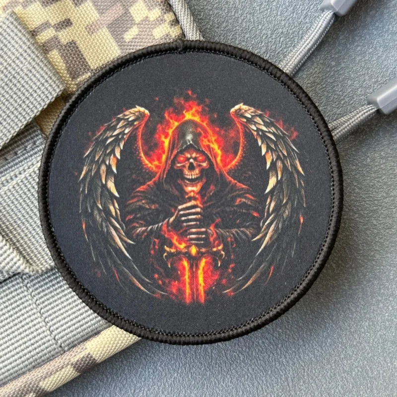 Parche táctico ángel flameante moral gancho y bucle para mochila - imagen 5