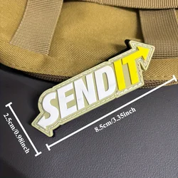 Send It – Parche moral táctico velcro PVC para uniforme o mochila
