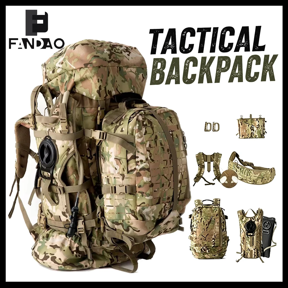 Mochila táctica impermeable con compartimento radio e hidratación - imagen 3