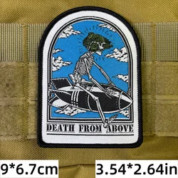 Parche táctico Death From Sky bordado gancho y bucle calavera