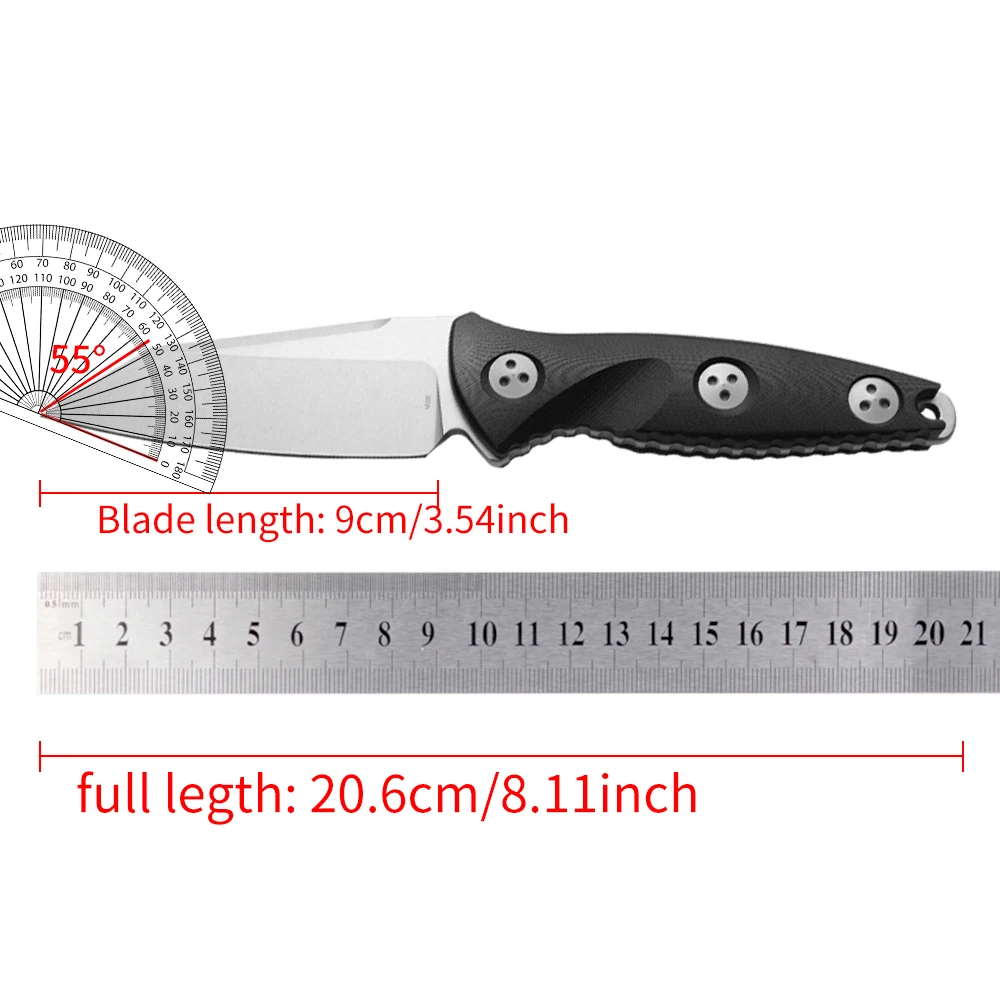 Cuchillo de hoja fija para emergencias en exteriores, alta dureza - imagen 4