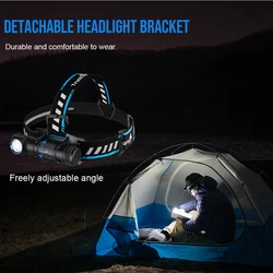 Linterna frontal táctica Trustfire MT18 LED recargable USB impermeable