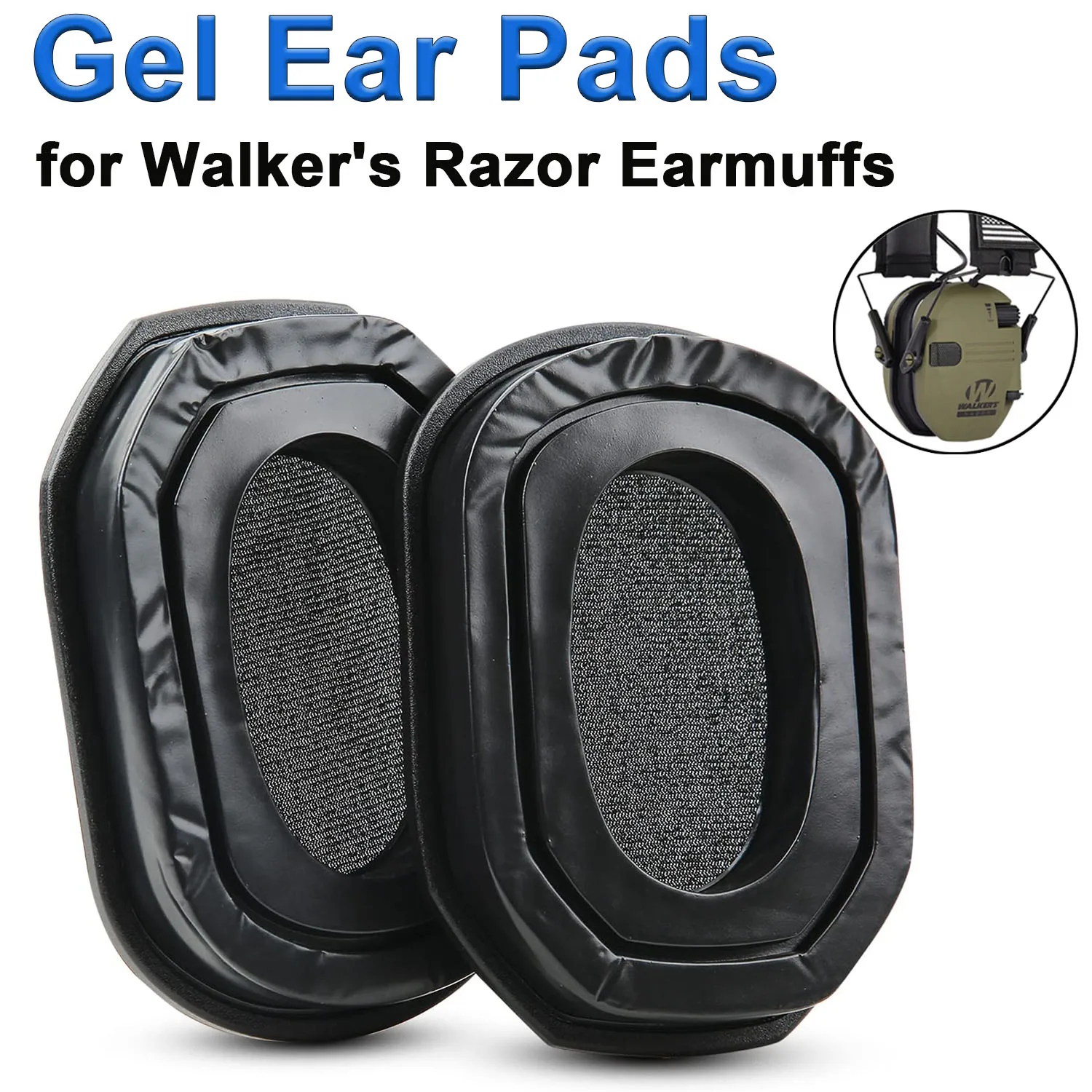 Almohadillas de gel para protectores auditivos Walker's Razor