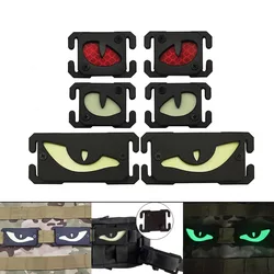 Parche táctico MOLLE ojo de gato brillante para casco y mochila