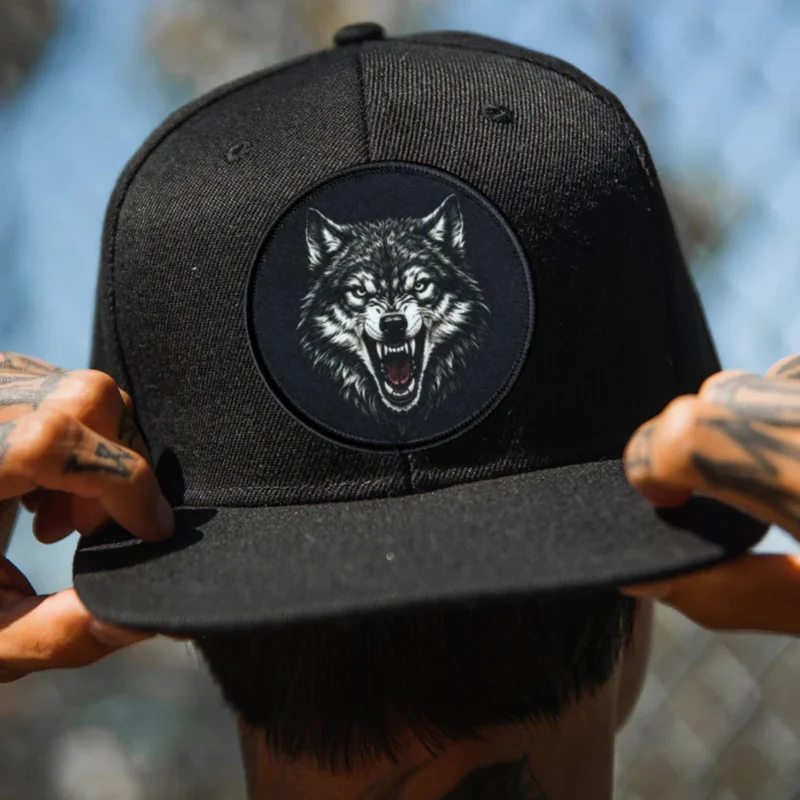 Parches tácticos de lobo para chaleco, insignias de moral bordadas - imagen 2