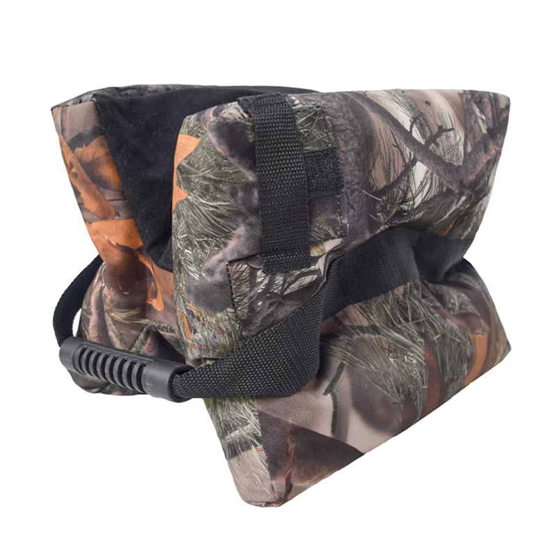 Bolsa descanso para tiro táctico – Saco arena portátil con mango camuflaje