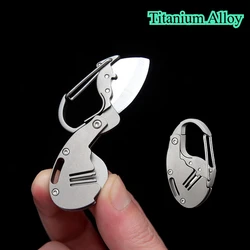 Cuchillo táctico plegable compacto portátil aleación de titanio EDC