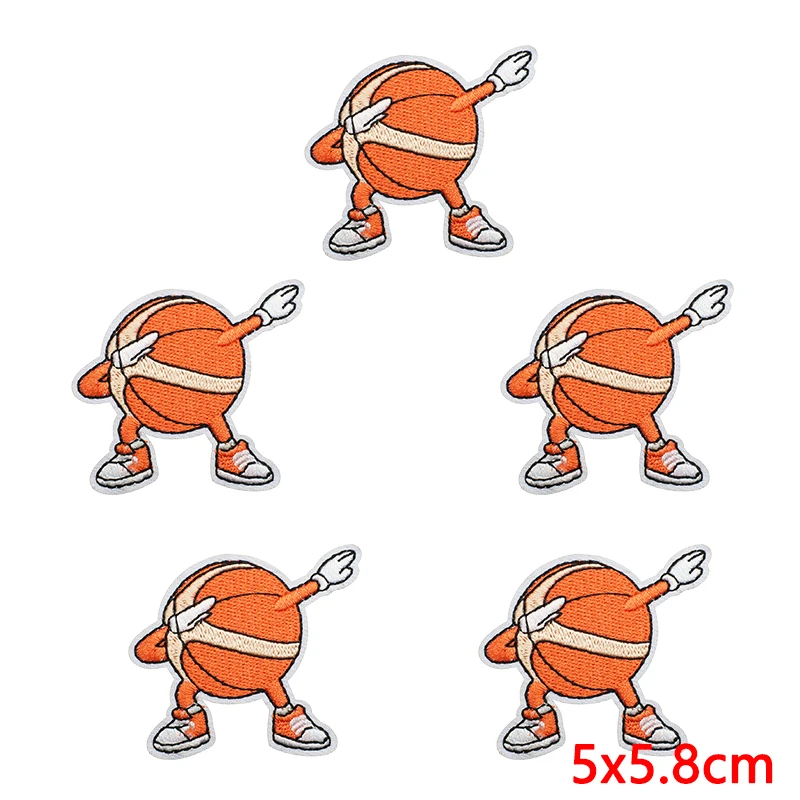 Parche bordado chenilla baloncesto para coser en camiseta - imagen 2