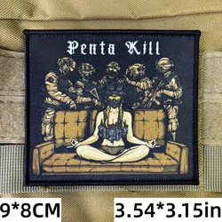 Penta Kill parche táctico con velcro gancho y bucle para mochila