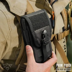 Funda táctica MOLLE para teléfono EDC con organizador de tarjetas