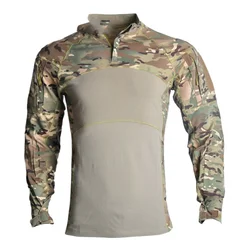 Camiseta táctica secado rápido hombre transpirable multicolor