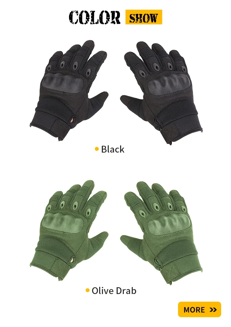 Guantes en diferentes colores