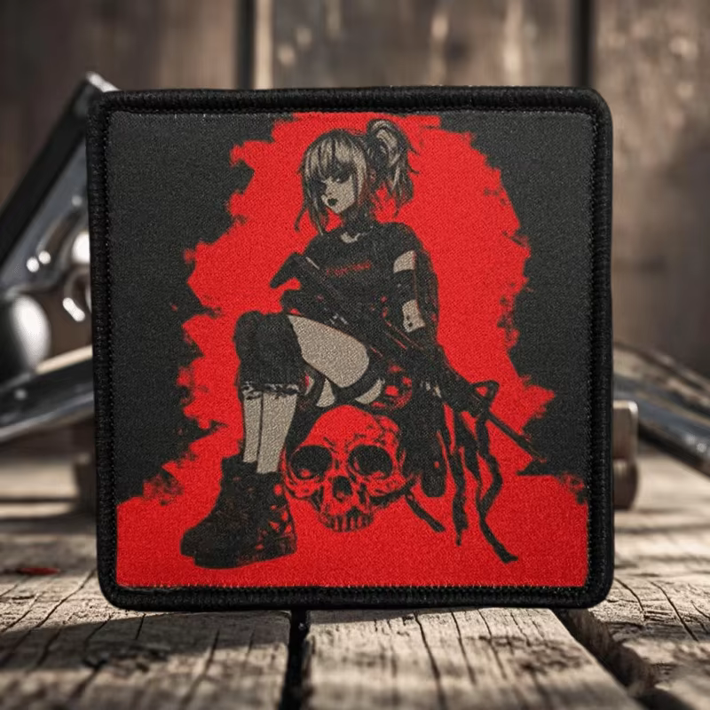Parche táctico esqueleto military anime – Adhesivo para niña - imagen 5