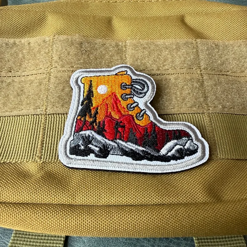 Parche táctico bordado montaña-bosque con Velcro para mochila - imagen 2