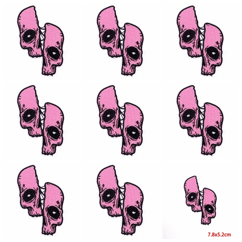 Parche moral bordado calavera gótica para coser o planchar en ropa y mochila - imagen 2