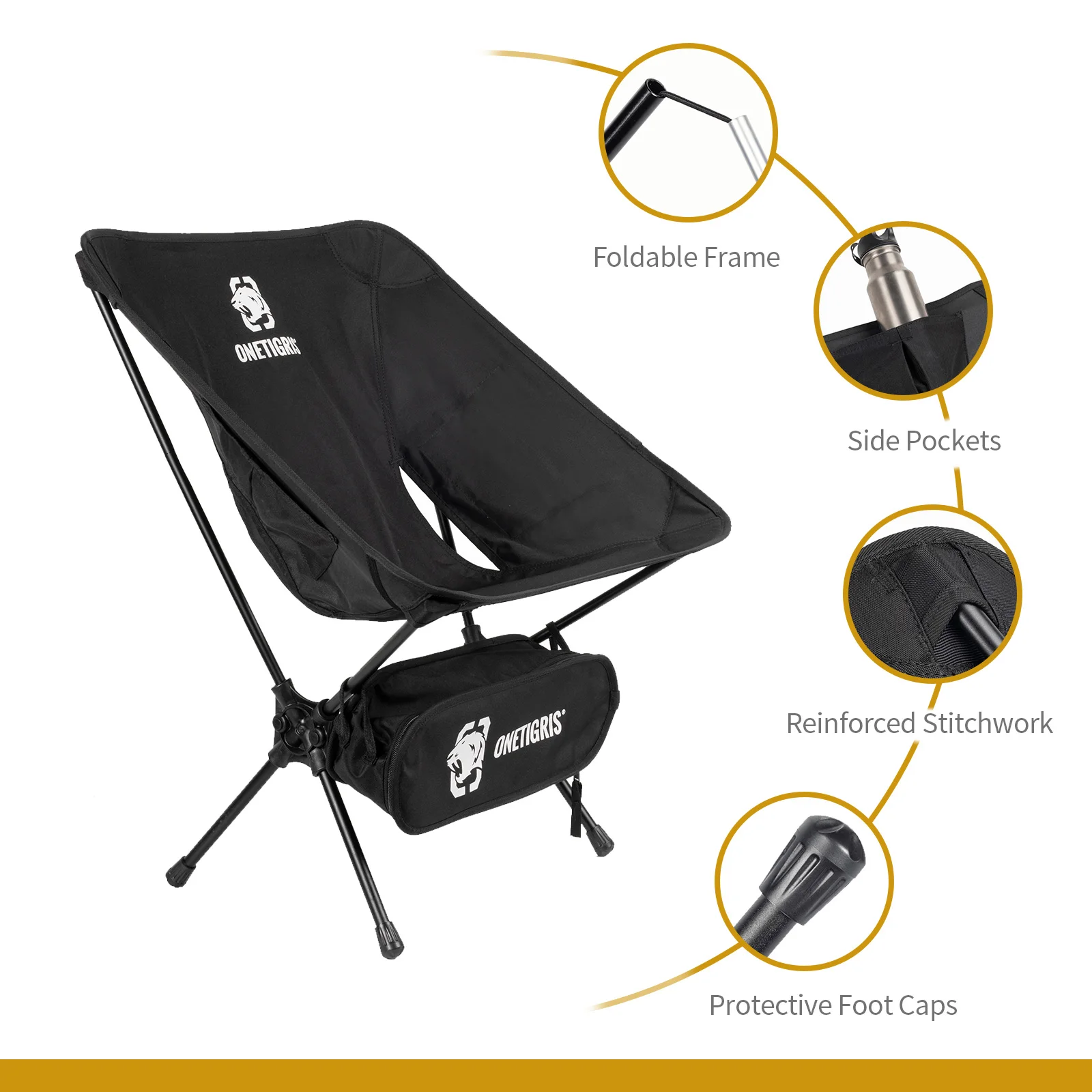 OneTigris silla plegable ultraligera para camping y senderismo - imagen 2