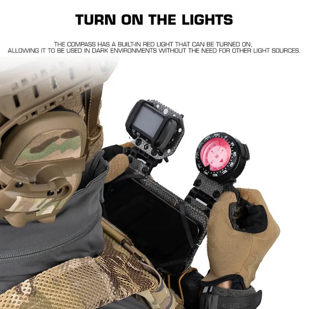 Soporte táctico MOLLE para teléfono móvil con brújula y GPS - imagen 2