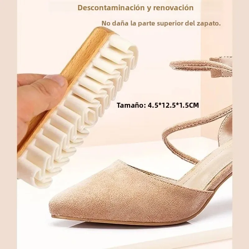 Cepillo de gamuza suave para limpiar botas, cuero y zapatillas - imagen 3