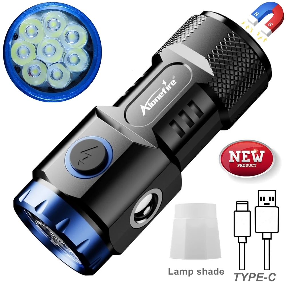 Linterna LED táctica P35 6500K USB recargable con imán integrado - imagen 5