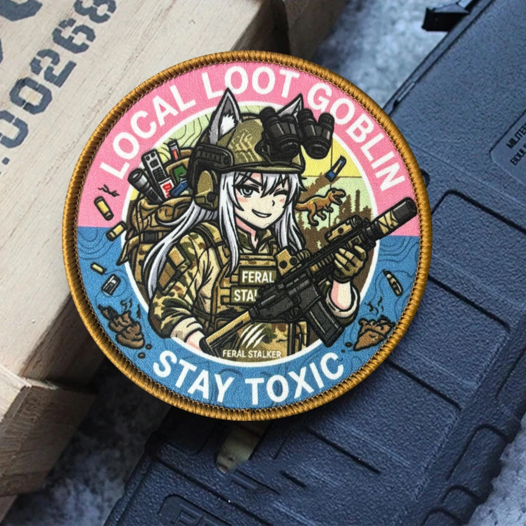 Parche velcro gancho y bucle Stay Toxic Feral Stalker para mochila - imagen 5