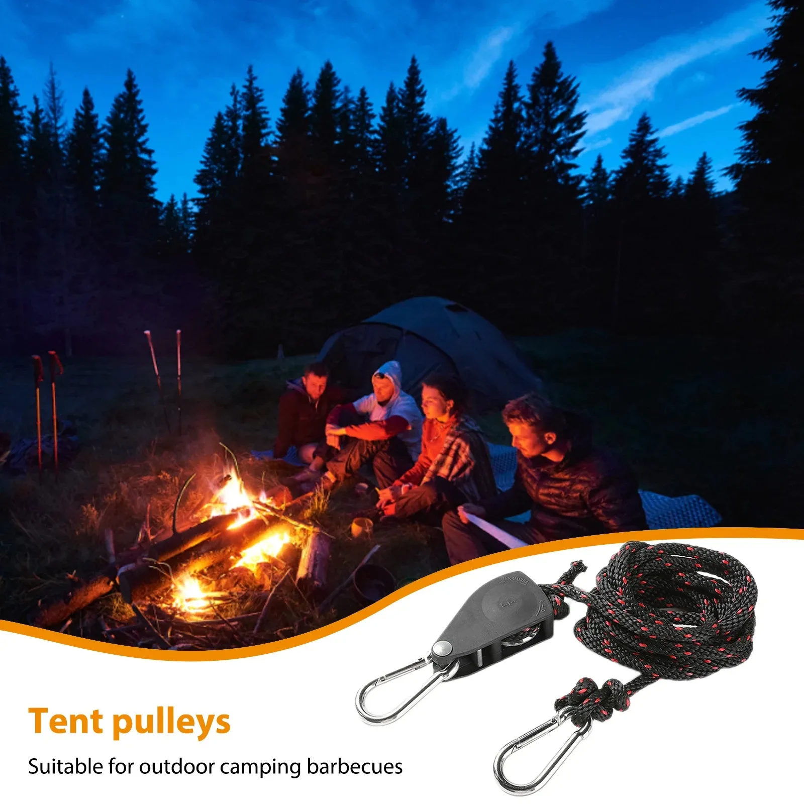 Tensor ajustable de cuerda para camping, tienda de campaña y toldo - imagen 5