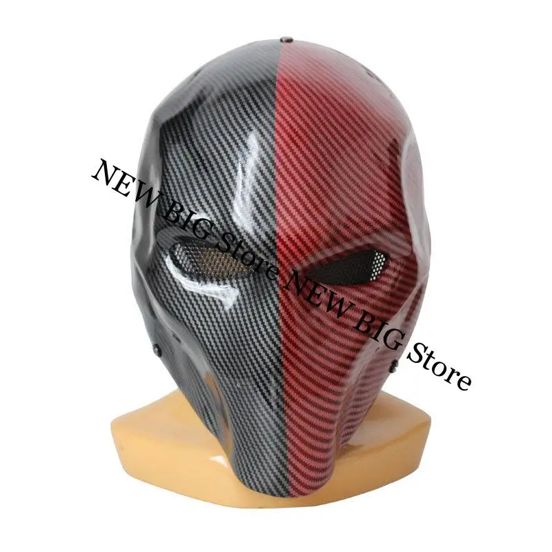 Máscara facial completa efecto fibra de carbono para cosplay - imagen 2