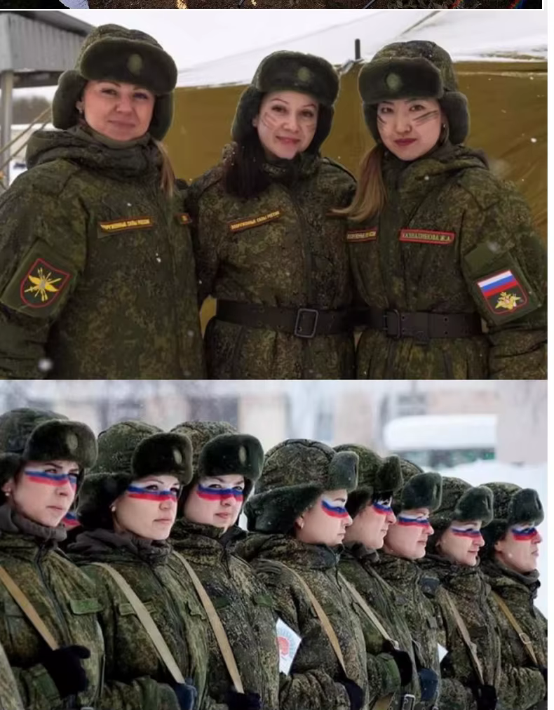 Vista del abrigo de invierno ruso con camuflaje EMR
