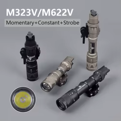 Linterna táctica Surefire M600B de aluminio con botón de presión
